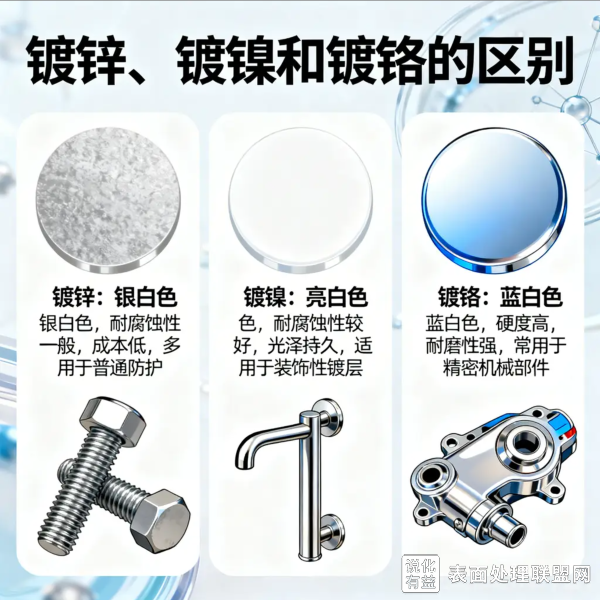 带你了解镀锌、镀镍和镀铬到底有什么区别