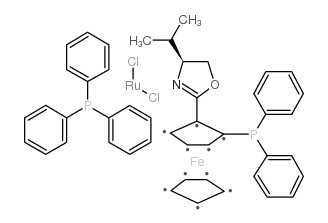 (S)-2-[(SP)-2-(二苯基膦)二茂铁基]-4-异丙基-2-噁唑啉三苯基膦二氯化钌(II)络合物
