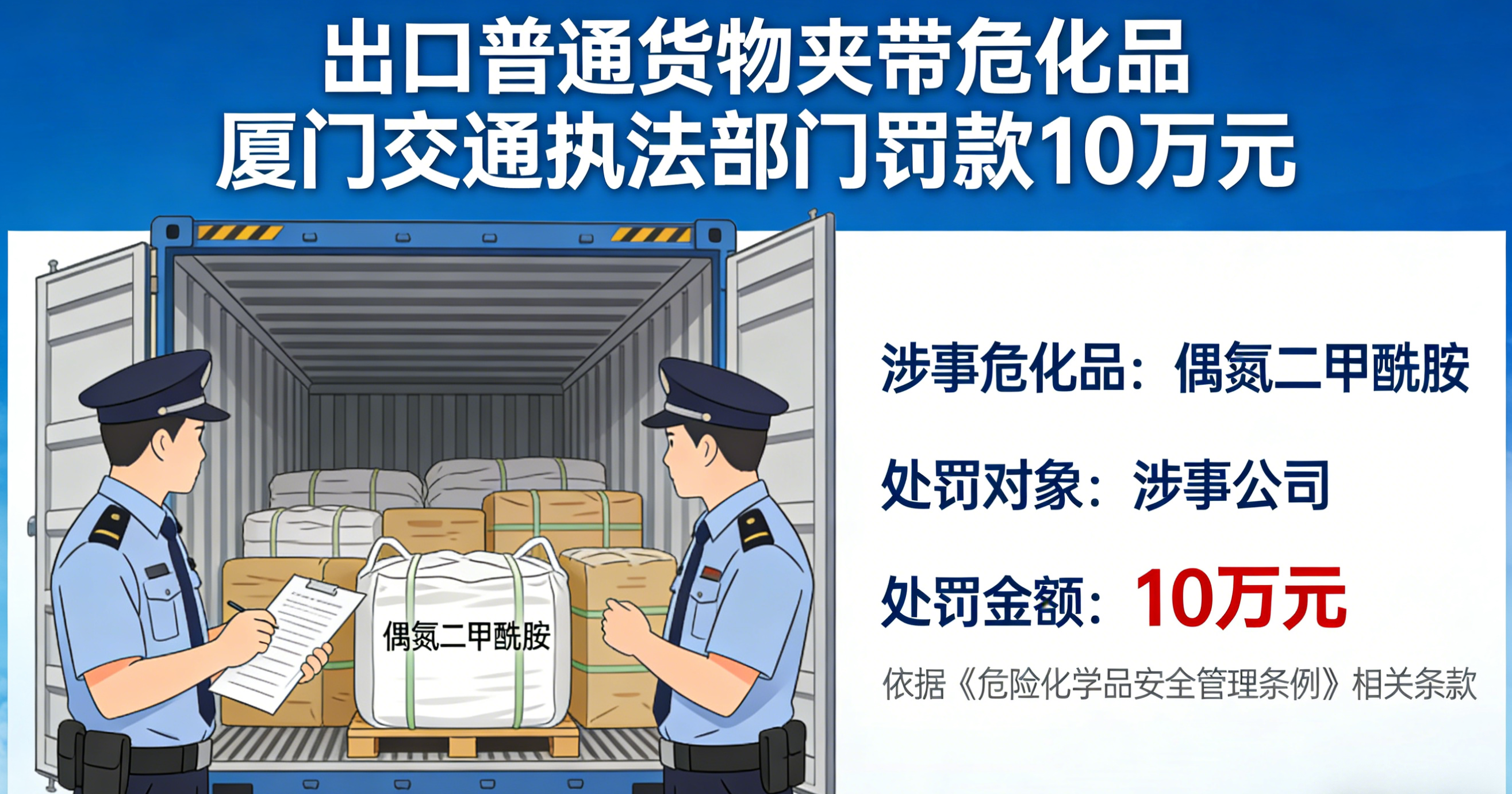 【安全】注意—出口货物夹带危化品要被重罚