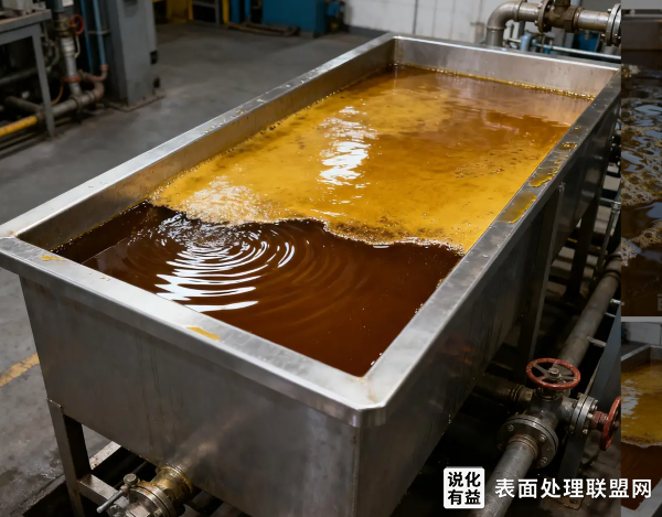 前处理中除油槽液表面浮油过多只能从根本上解决问题