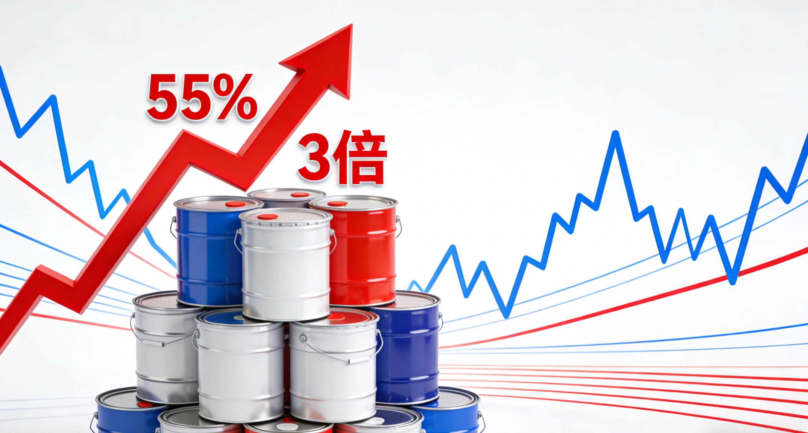 【市场】暴涨！化工原料一季度涂料原料全线暴涨，平均涨幅超过55%，有品种价格翻了3倍多