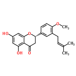 (2S)-2,3-二氢-5,7-二羟基-2-[4-甲氧基-3-(3-甲基-2-丁烯-1-基)苯基]-4H-1-苯并吡喃-4-酮