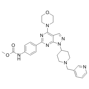 N-[4-[4-(4-吗啉基)-1-[1-(3-吡啶甲基)-4-哌啶基]-1H-吡唑并[3,4-D]嘧啶-6-基]苯基]氨基甲酸甲酯