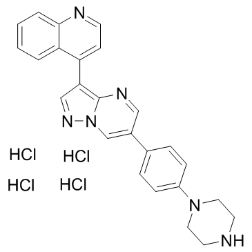 4-[6-[4-(1-哌嗪基)苯基]吡唑并[1,5-a]嘧啶-3-基]喹啉盐酸盐