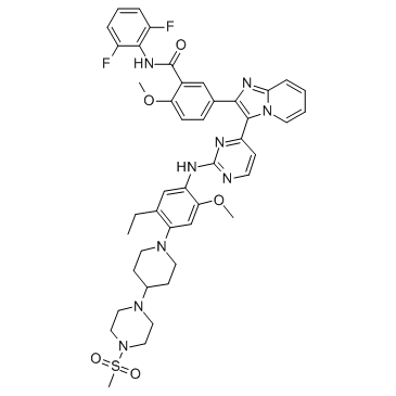 N-(2,6-二氟苯基)-5-[3-[2-[[5-乙基-2-甲氧基-4-[4-[4-(甲基磺酰基)-1-哌嗪基]-1-哌啶基]苯基]氨基]-4-嘧啶基]咪唑并[