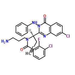 N-(3-氨基丙基)-3-氯-N-[(1R)-1-[7-氯-3,4-二氢-4-氧代-3-(苯基氨基)-2-喹唑啉基]-3-丁炔-1-基]-2-氟苯甲酰胺