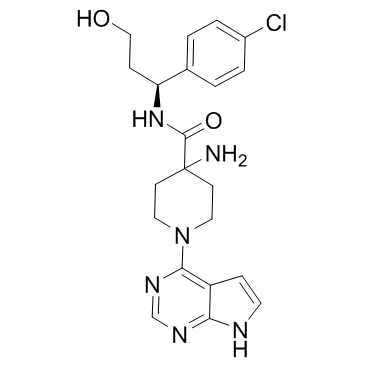 (S)-4-氨基-N-(1-(4-氯苯基)-3-羟基丙基)-1-(7H-吡咯并[2,3-d]嘧啶-4-基)哌啶-4-羧酰胺