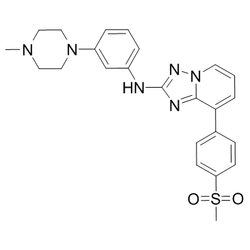 N-[3-(4-甲基-1-哌嗪基)苯基]-8-[4-(甲磺酰基)苯基]-[1,2,4]三唑并[1,5-A]吡啶-2-胺