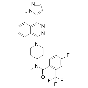 4-氟-N-甲基-N-[1-[4-(1-甲基-1H-吡唑-5-基)-1-酞嗪基]-4-哌啶基]-2-(三氟甲基)苯甲酰胺