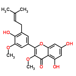 5,7-二羟基-2-[4-羟基-3-甲氧基-5-(3-甲基-2-丁烯-1-基)苯基]-3-甲氧基-4H-1-苯并吡喃-4-酮