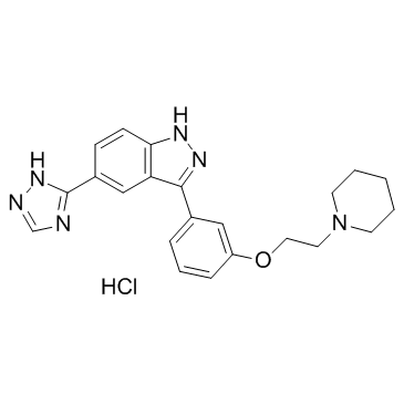 3-[3-[2-(1-哌啶基)乙氧基]苯基]-5-(1H-1,2,4-三唑-5-基)-1H-吲唑盐酸盐
