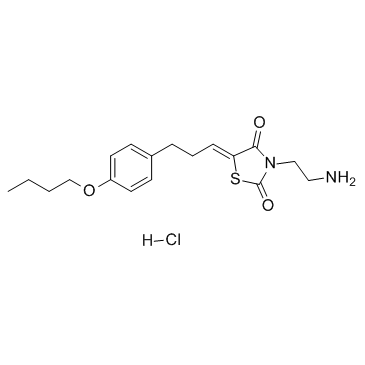 3-(2-氨基乙基)-5-[3-(4-丁氧基苯基)亚丙基]-2,4-噻唑烷二酮盐酸盐