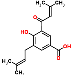 4-羟基-3-(3-甲基-2-丁烯酰基)-5-(3-甲基-2-丁烯基)苯甲酸