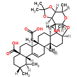 (3BETA)-3-[[6-去氧-3,4-O-(1-甲基亚乙基)-BETA-D-吡喃半乳糖基]氧基]乌苏-12-烯-27,28-二酸