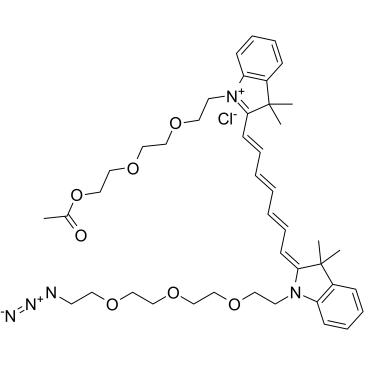 N-(Ac-PEG3)-N'-(azide-PEG3)-Cy7 chloride
