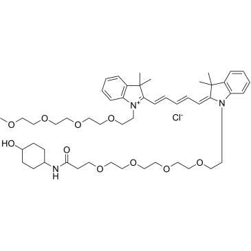 N-(m-PEG4)-N'-(4-Hydroxycyclohexyl-1-amido-PEG4)-Cy5