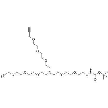 N-(t-Boc-Aminooxy-PEG2)-N-bis(PEG3-propargyl)