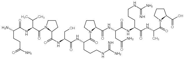 L-谷氨酰胺酰-L-缬氨酰-L-脯氨酰-L-丝氨酰-L-精氨酰-L-脯氨酰-L-天冬氨酰胺酰-L-精氨酰-L-丙氨酰-L-脯氨酸