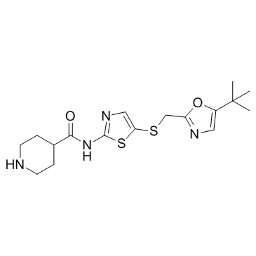 N-[5-[(5-叔丁基-1,3-恶唑-2-基)甲硫基]-1,3-噻唑-2-基]哌啶-4-甲酰胺