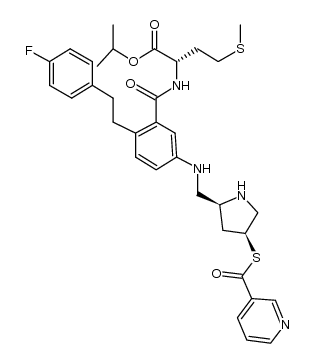 N-[2-[2-(4-氟苯基)乙基]-5-[[[(2S,4S)-4-[(3-吡啶羰基)硫代]-2-吡咯啉]甲基]氨基]苄基]-L-蛋氨酸 1-甲基乙酯