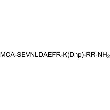 MCA-SER-GLU-VAL-ASN-LEU-ASP-ALA-GLU-PHE-ARG-LYS: DNP-ARG-ARG-NH2