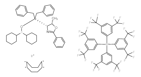 ((4S,5S)-(-)-O-[1-苄基-1-(5-甲基-2-苯基-4,5-二氢恶唑-4-基)-2-苯基乙基]-二环己基磷)(1,5-COD)铱 (I) 四三(