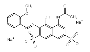 5-(乙酰氨基)-4-羟基-3-[(2-甲氧基苯基)偶氮]-2,7-萘二磺酸二钠盐