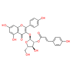 山柰酚 3-O-[2''-(E)-对香豆酰]-ALPHA-L-呋喃阿拉伯糖苷