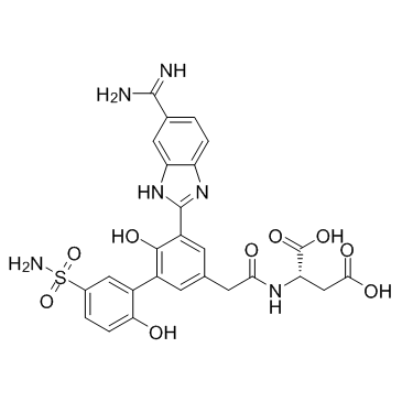 (S)-2-[[2-[5-(5-甲脒基-1H-苯并咪唑-2-基)-6,2'-二羟基-5'-氨基磺酰基联苯-3-基]乙酰基]氨基]琥珀酸