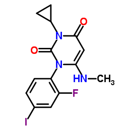 3-环丙基-1-(2-氟-4-碘苯基)-6-甲基氨基-1H-嘧啶-2,4-二酮