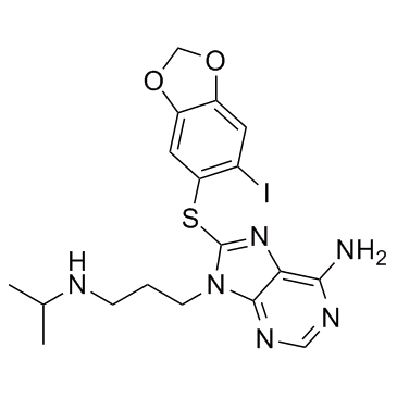 6-氨基-8-[(6-碘-1,3-苯并二茂-5-基)硫基]-N-异丙基-9H-嘌呤-9-丙胺