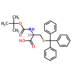 N-叔丁氧羰基-S-三苯甲基-D-半胱氨酸