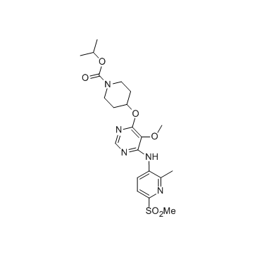 4-[[6-[(6-甲基磺酰基-2-甲基吡啶-3-基)氨基]-5-甲氧基嘧啶-4-基]氧基]哌啶-1-羧酸异丙酯