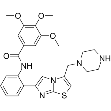 3,4,5-三甲氧基-n-(2-(3-(哌嗪-1-甲基)咪唑并[2,1-b]噻唑-6-基)苯基)苯甲酰胺