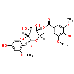 4'-羟基-2'-甲氧基苯酚 1-O-BETA-D-(6-O-紫丁香酰)吡喃葡萄糖苷