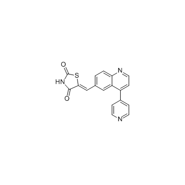 (5Z)-5-[[4-(4-吡啶基)-6-喹啉基]亚甲基]-2,4-噻唑烷二酮